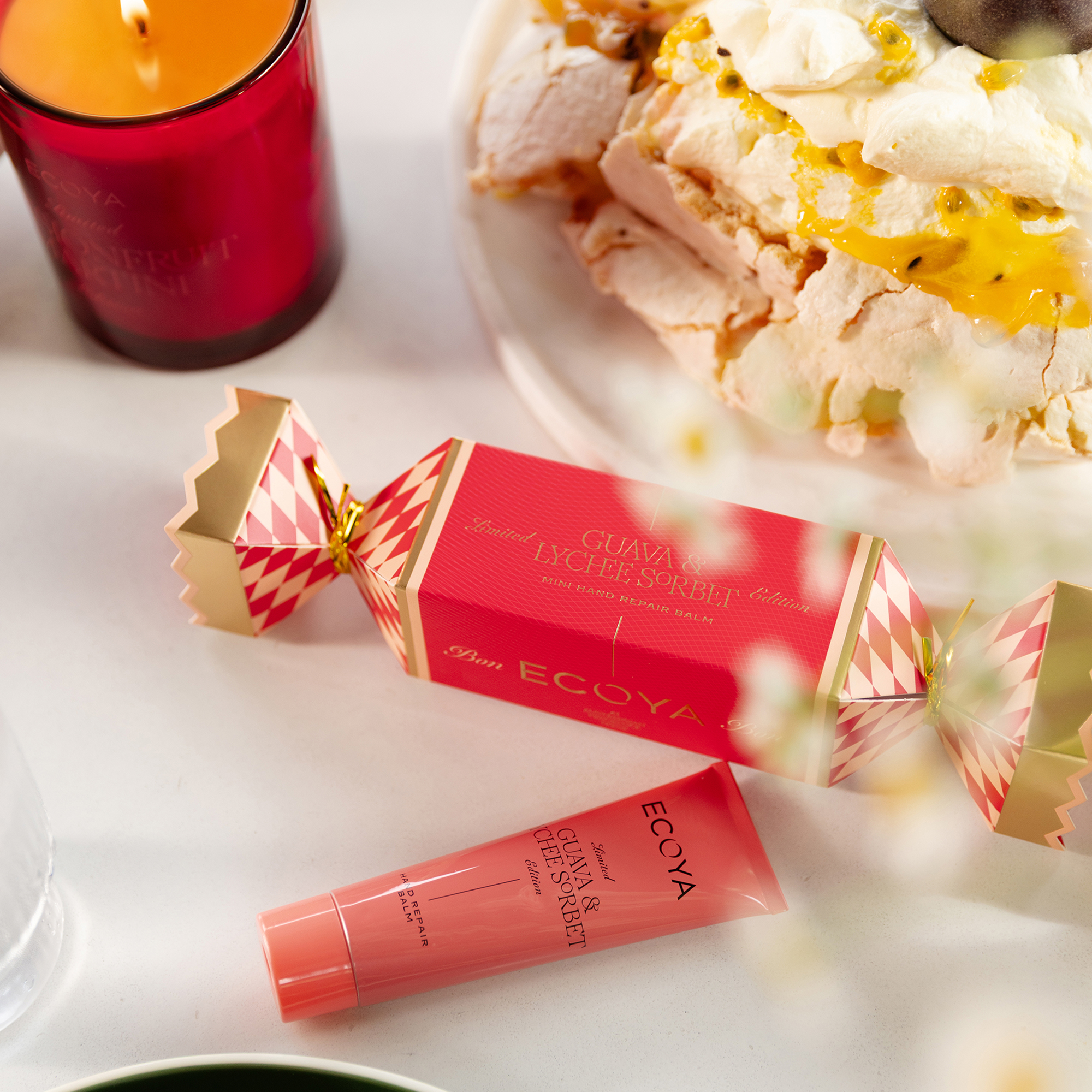 ECOYA Guava & Lychee Sorbet Hand Repair Bonbon 40ml