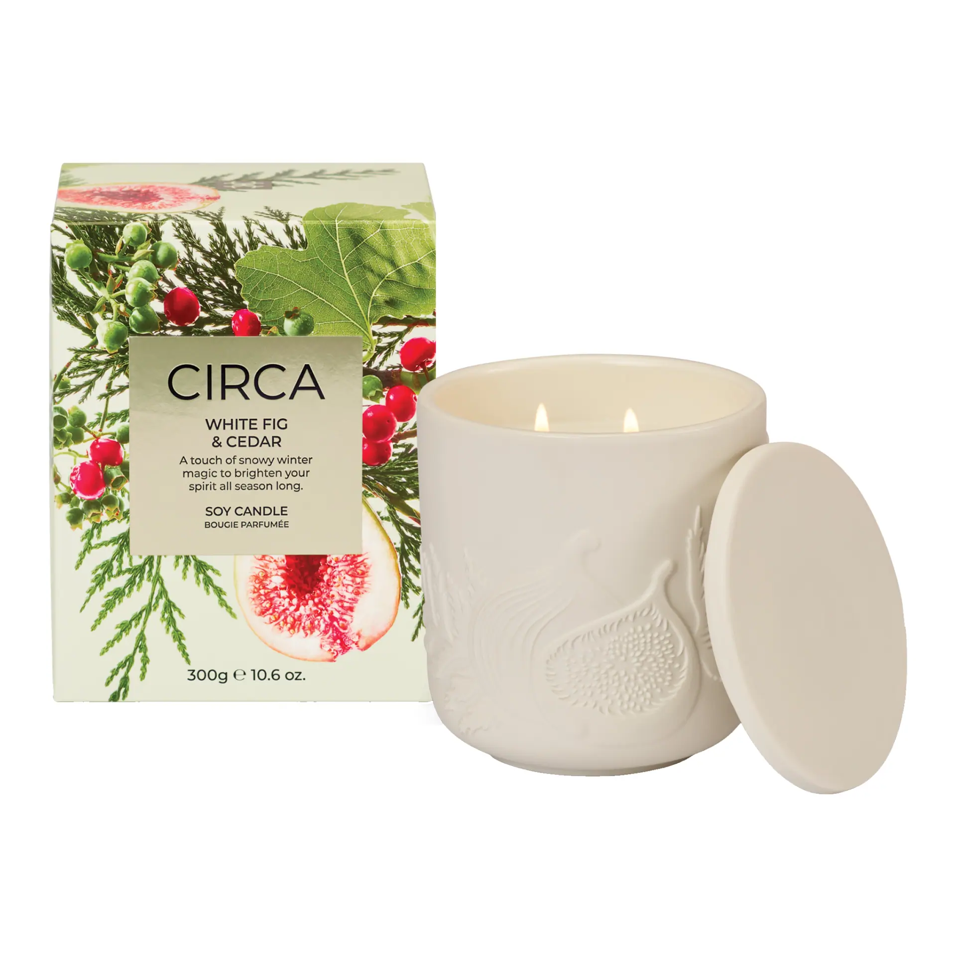 CIRCA 300g Candle - Christmas - WHITE FIG & CEDAR - X26