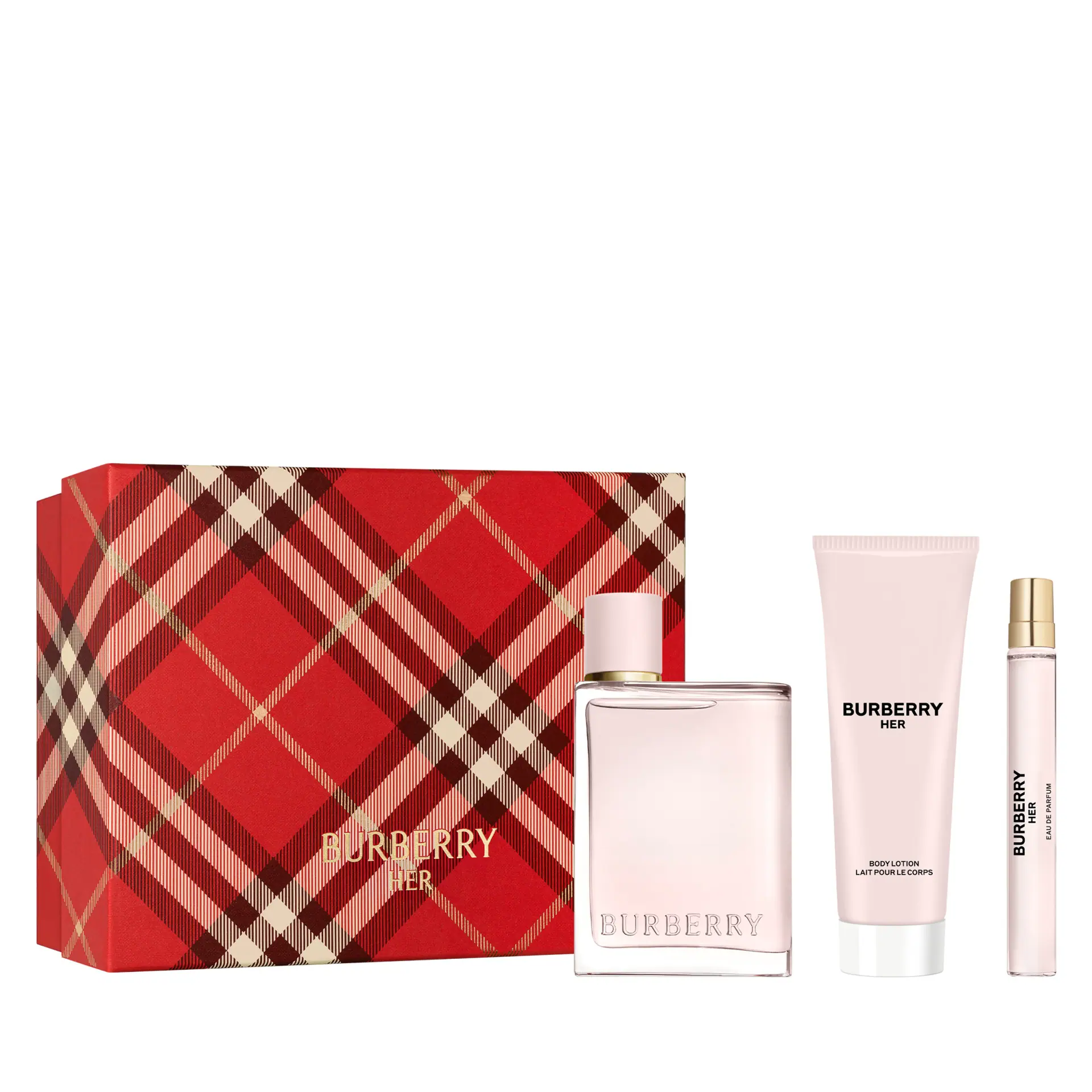Burberry Her Eau de Parfum for Women and Body Lotion Trio Gift Set