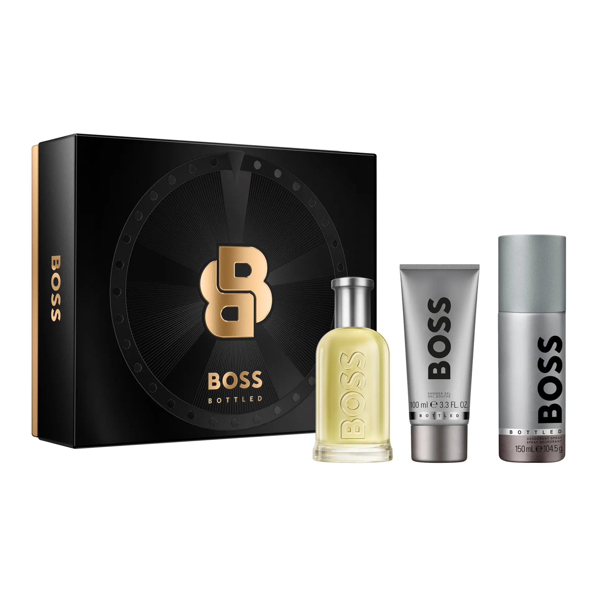 BOSS Bottled EDT 100ml Gift Set (EDT 100ml, 100ml Shower Gel, 150ml Deodorant Spray)