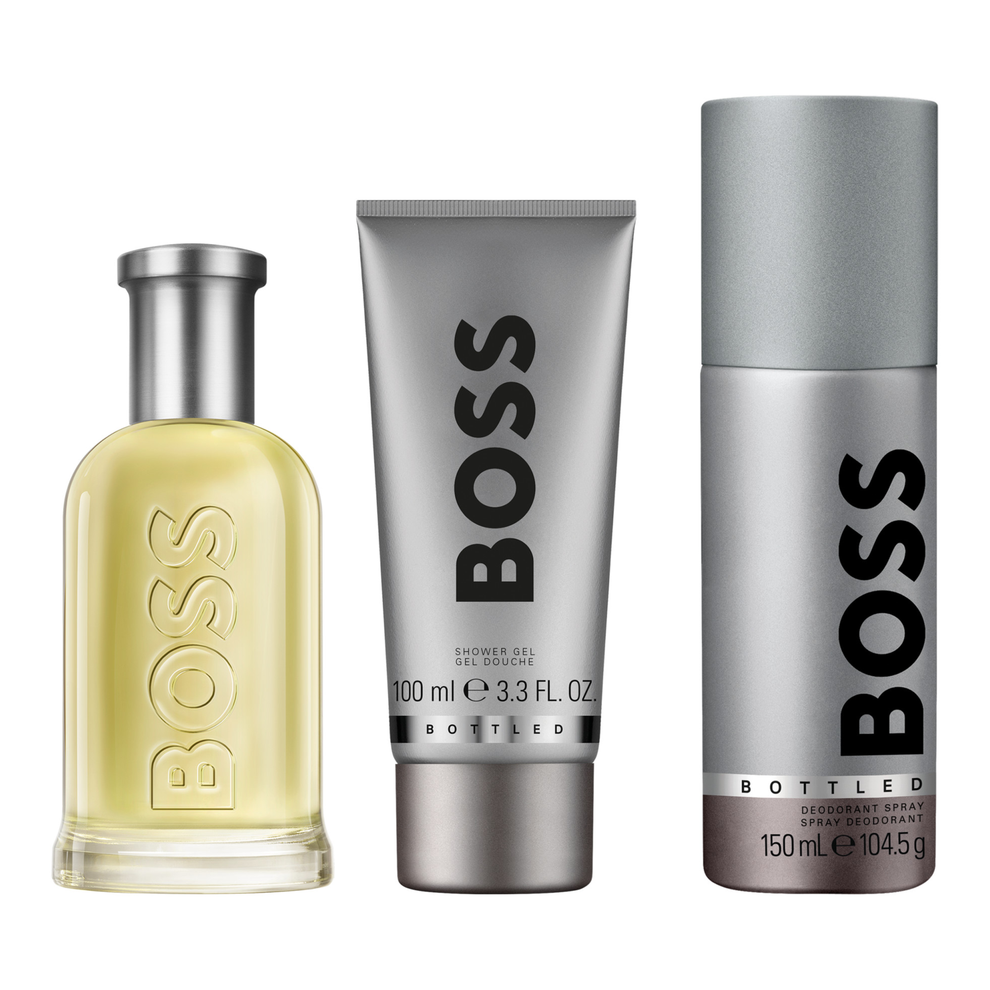 BOSS Bottled EDT 100ml Gift Set (EDT 100ml, 100ml Shower Gel, 150ml Deodorant Spray)