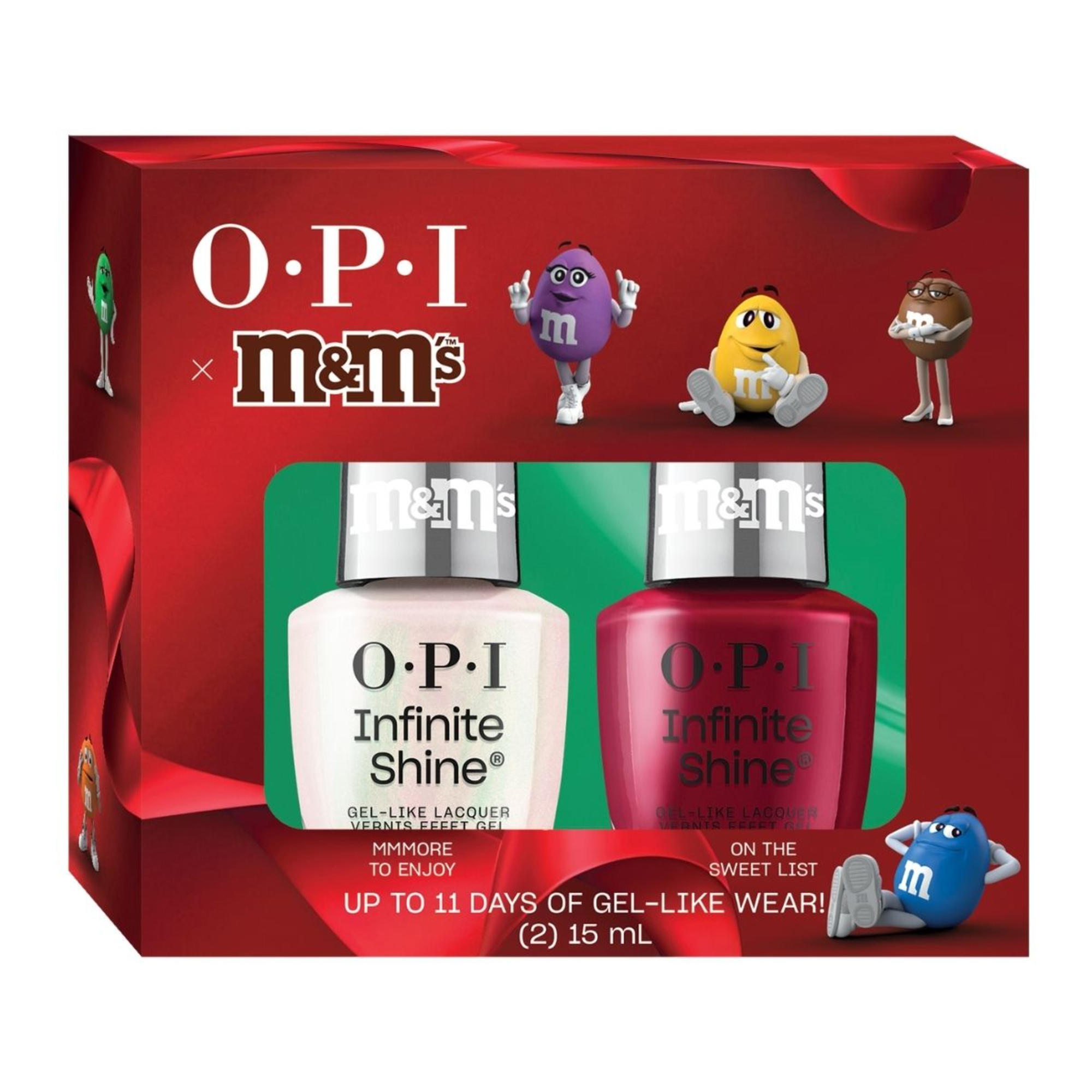 OPI x M&M's Collection Infinite Shine Duo Gift Set - Mmmore to Enjoy, On The Sweet List