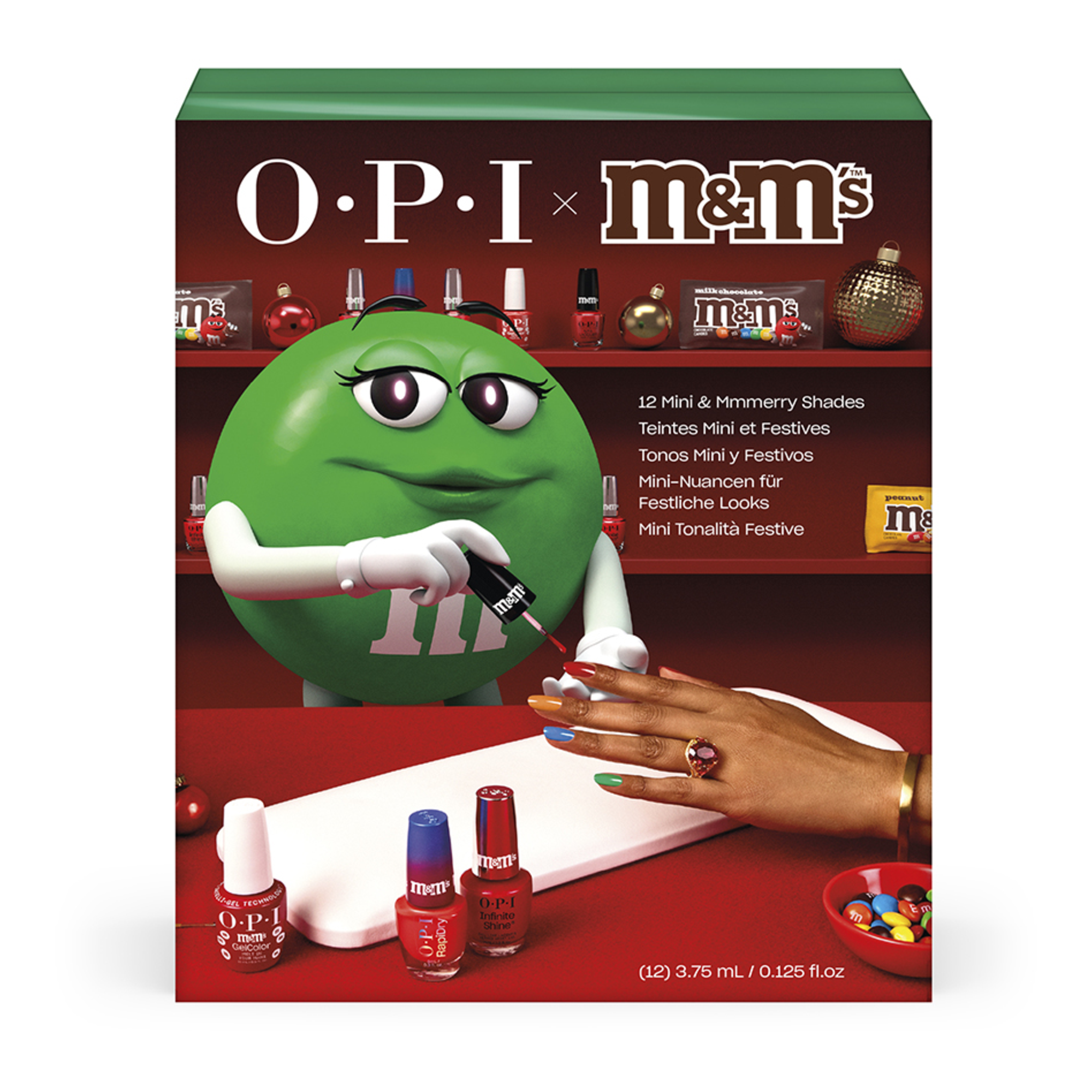 OPI x M&M's Collection Mini Nail Lacquer 12PC Advent Calendar