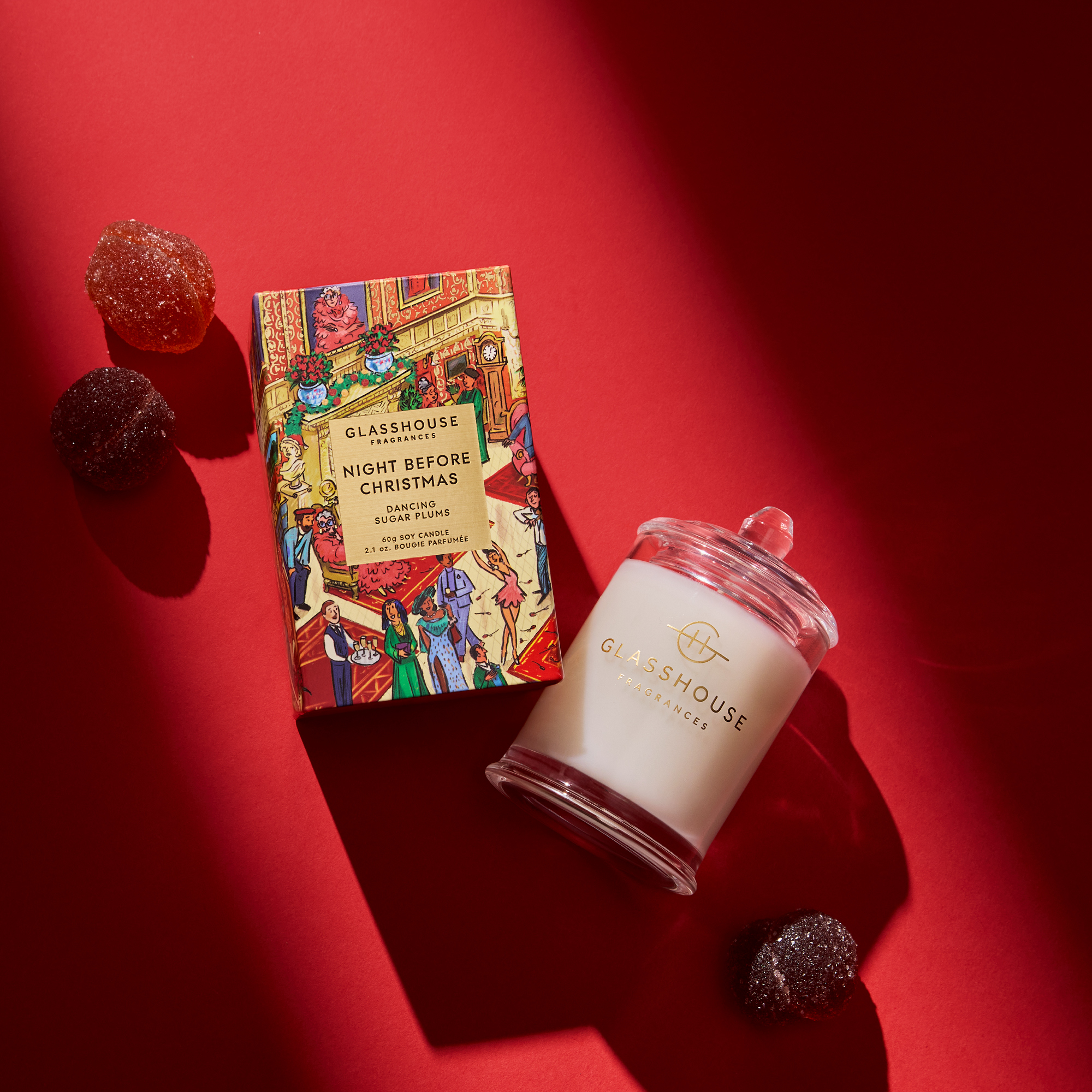 Glasshouse Fragrances 60g Candle - Christmas - Night Before Christmas - X26