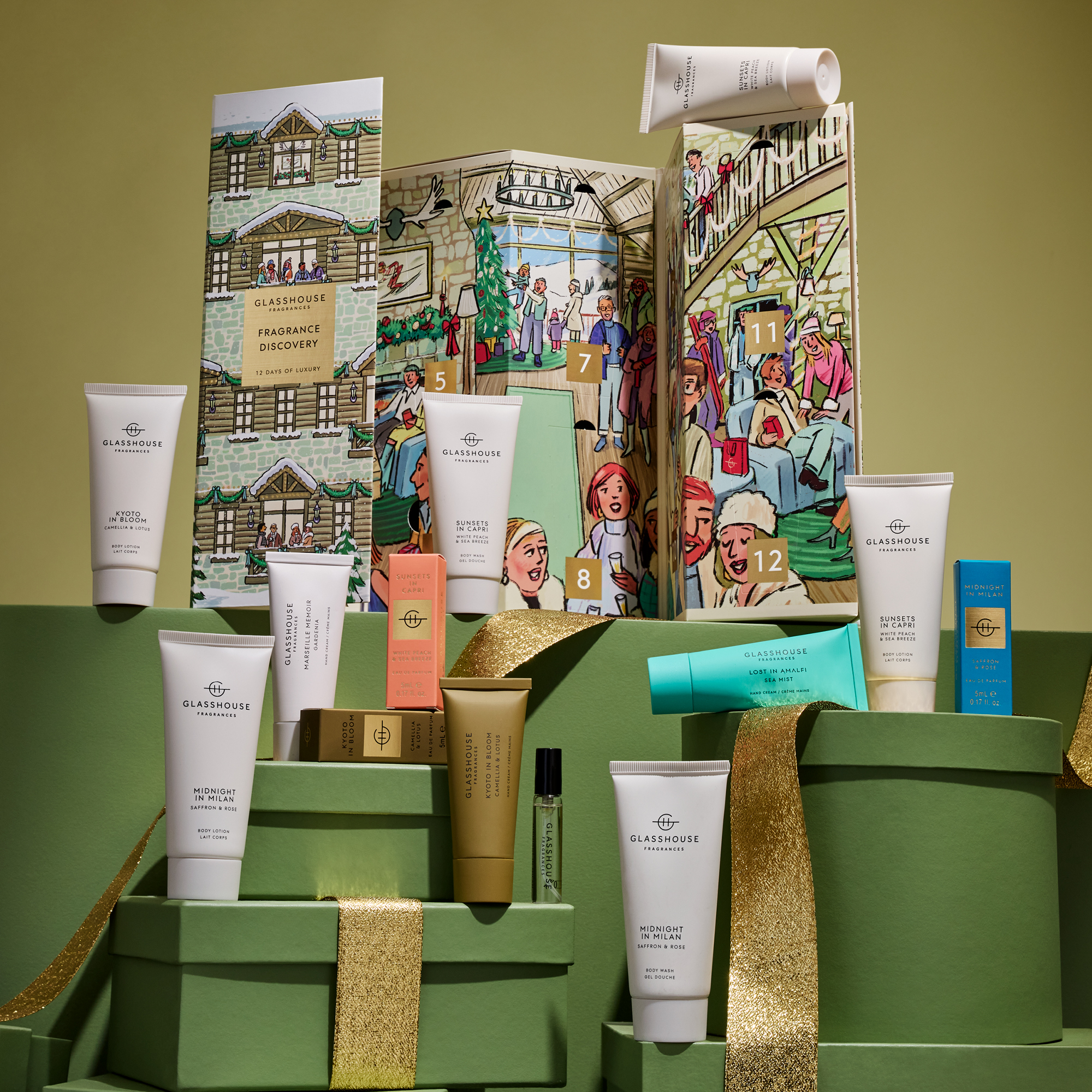 Glasshouse Fragrances DISCOVERY COLLECTION - X26 (3x 30ml Hand Cream, 3x 5ml EDP, 3x 50ml Body Lotion, 3x Body Wash)