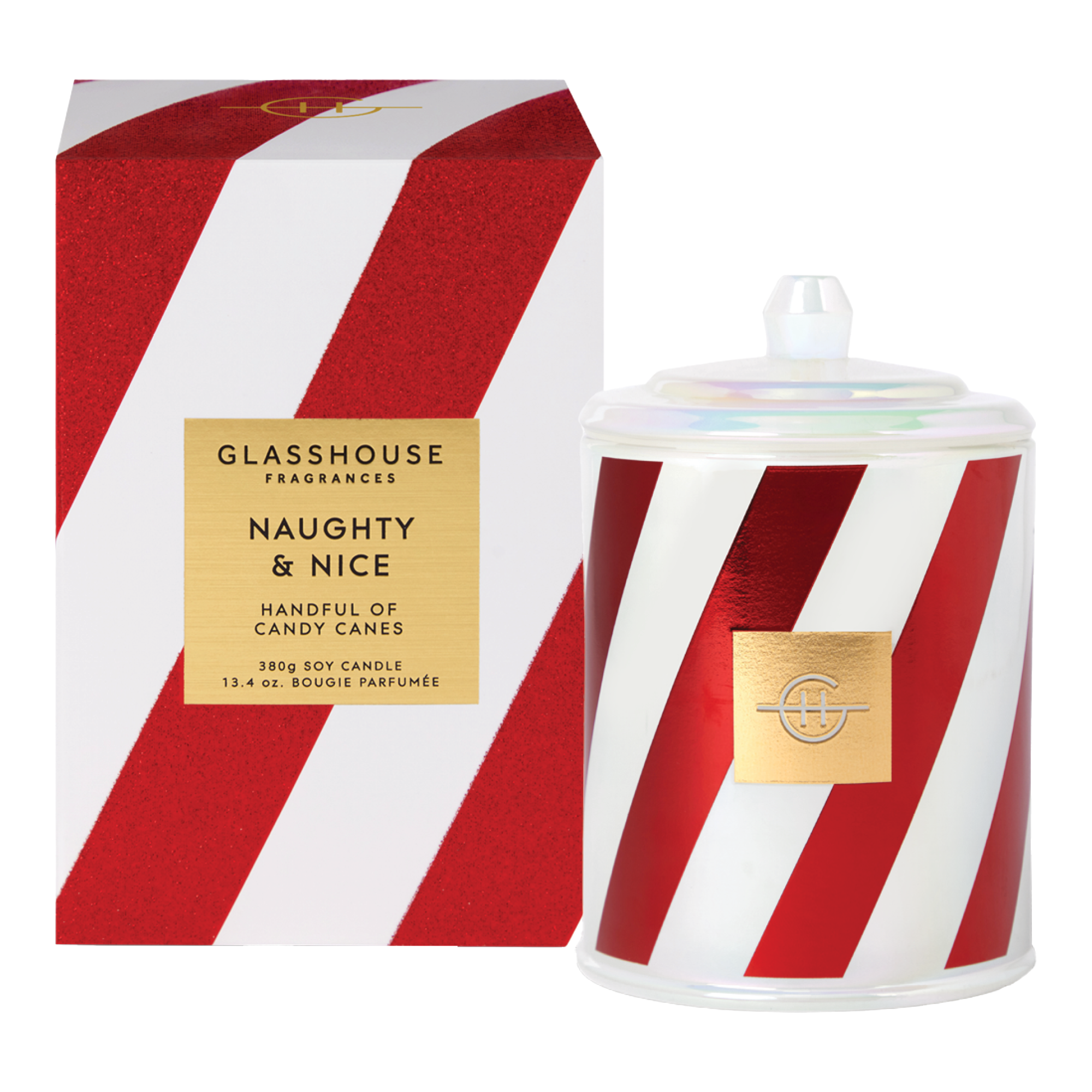 Glasshouse Fragrances 380g Candle - Christmas - Naughty & Nice - X26