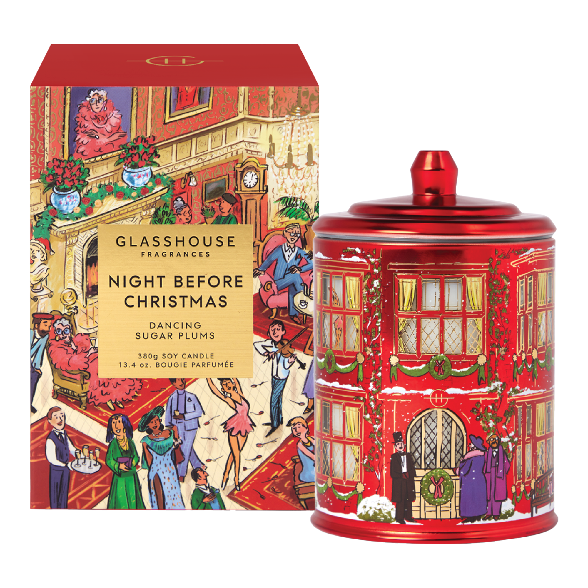 Glasshouse Fragrances 380g Candle - Christmas - Night Before Christmas - X26