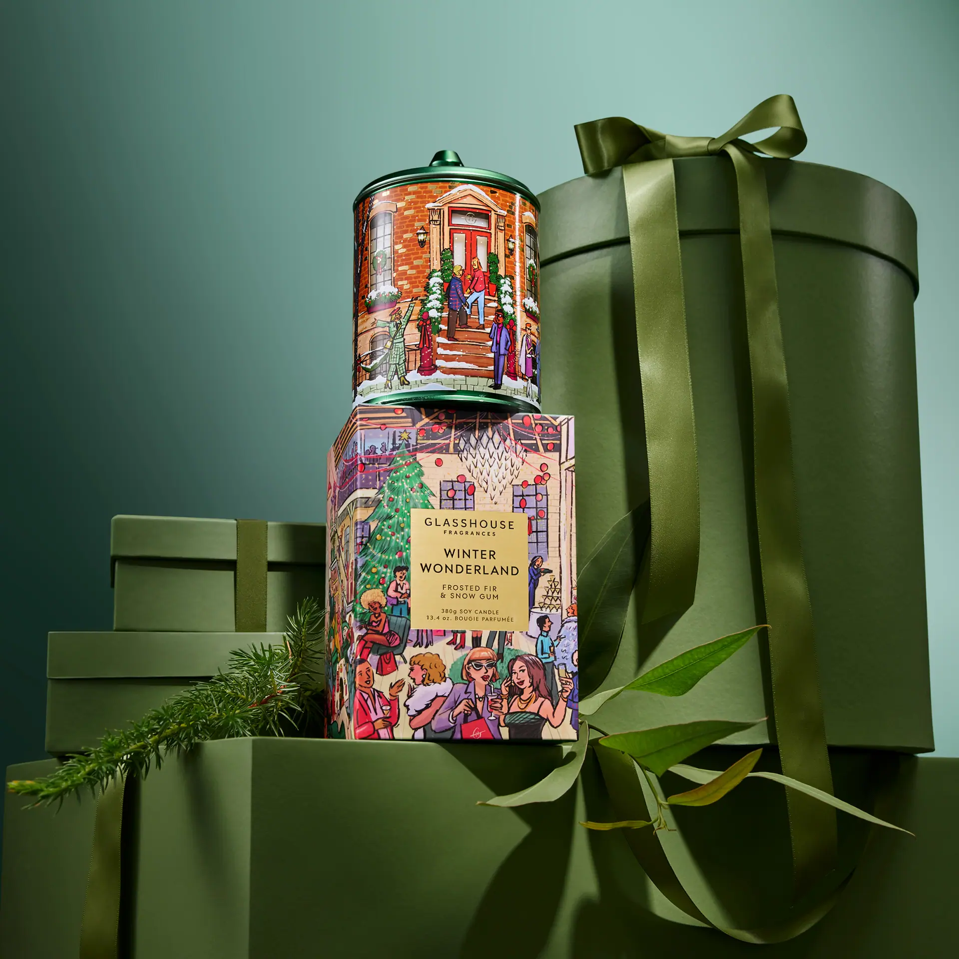 Glasshouse Fragrances 380g Candle - Christmas - Winter Wonderland - X26