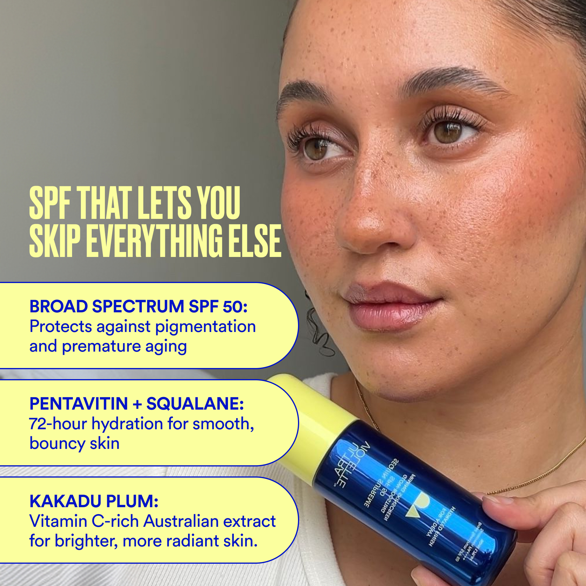 Ultra Violette Sequin Supreme SPF 50 Glow-Boosting Priming SKINSCREEEN 50ml