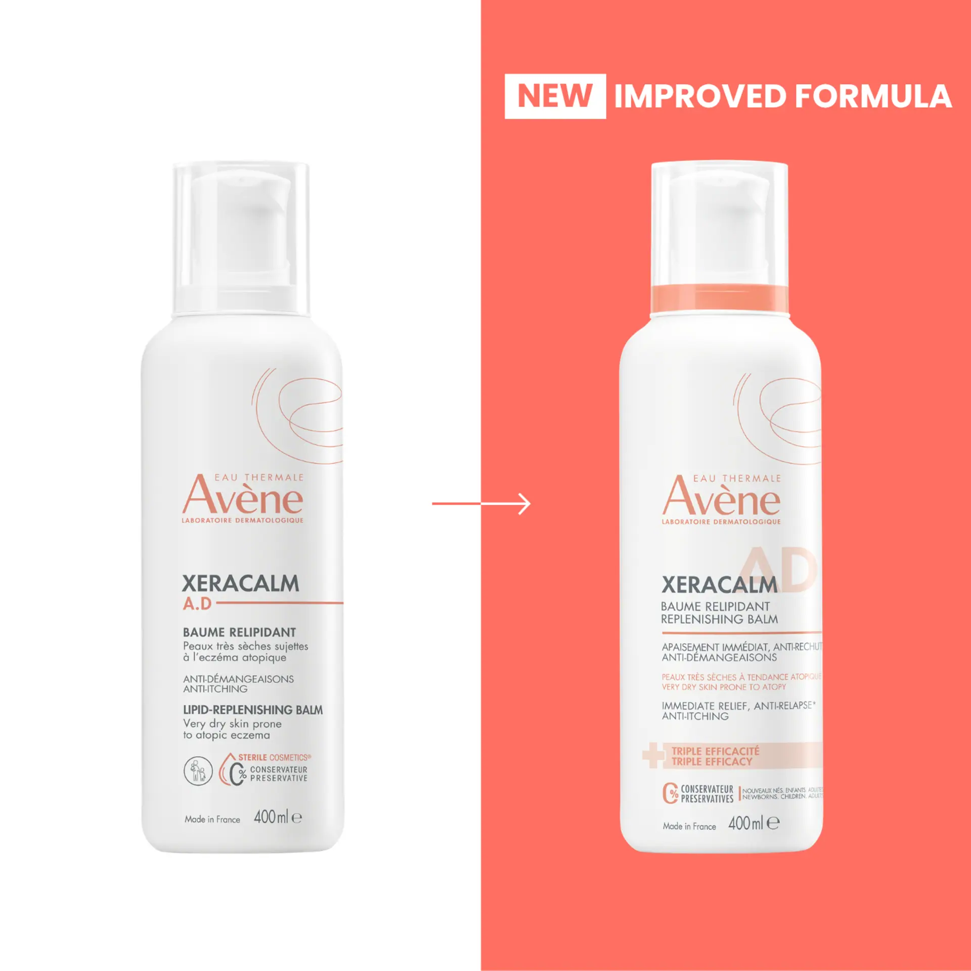 Avène XeraCalm A.D Lipid-Replenishing Balm 400ml