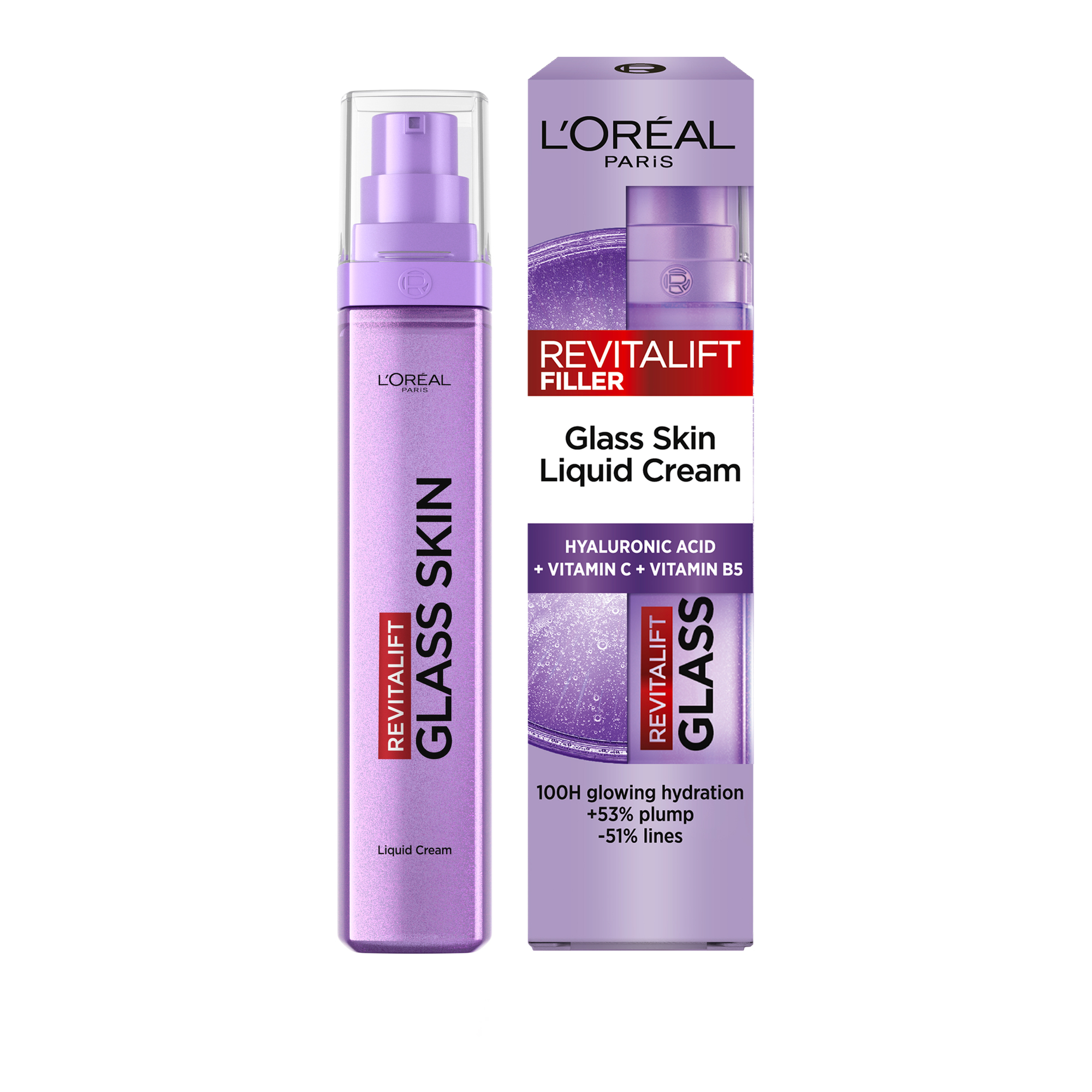 L'Oreal Paris Revitalift Filler Glass Skin Liquid Face Cream 50ml