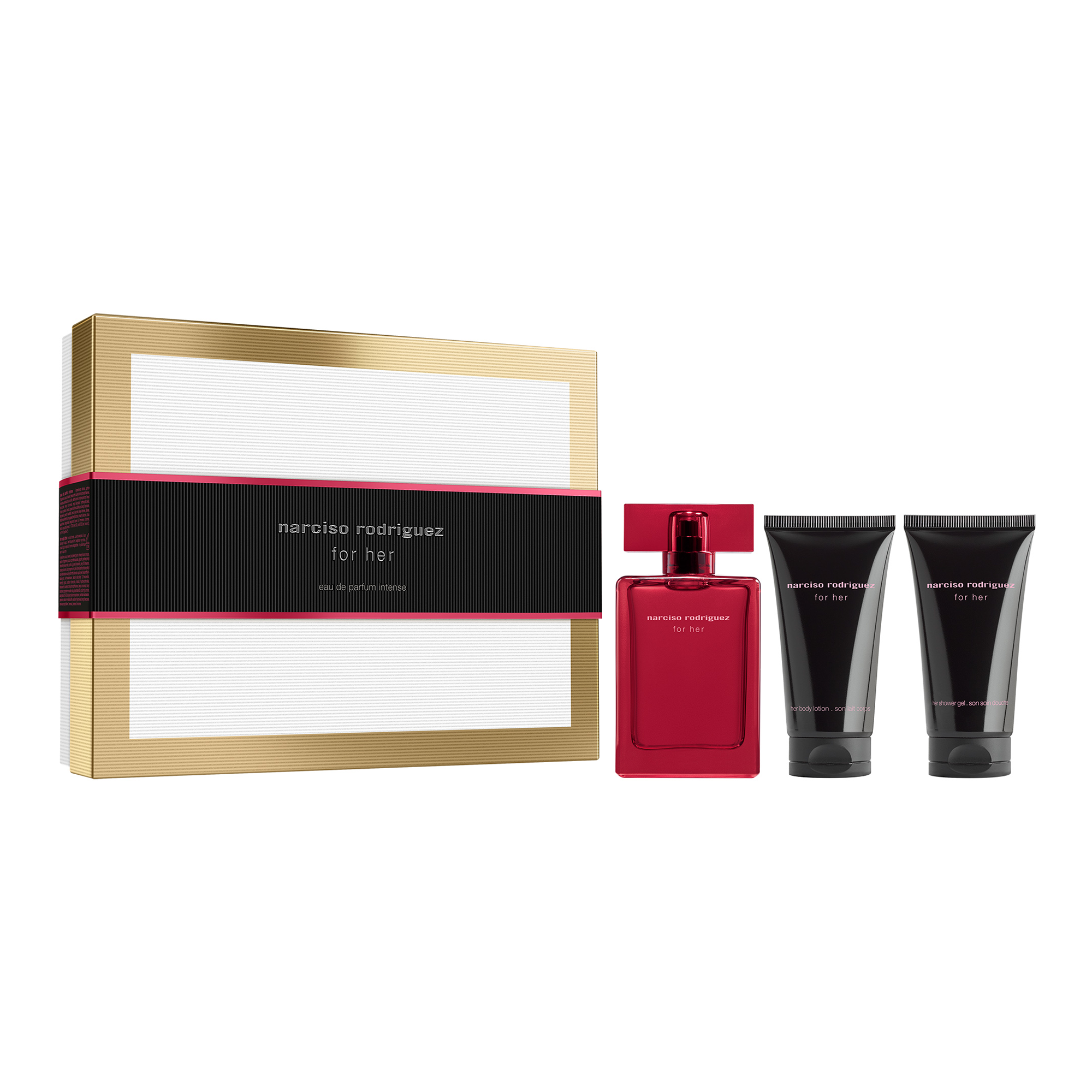 Narciso Rodriguez For Her EDPI Christmas Set (EDPI 50ml + Body Lotion 50ml + Shower Gel 50ml)