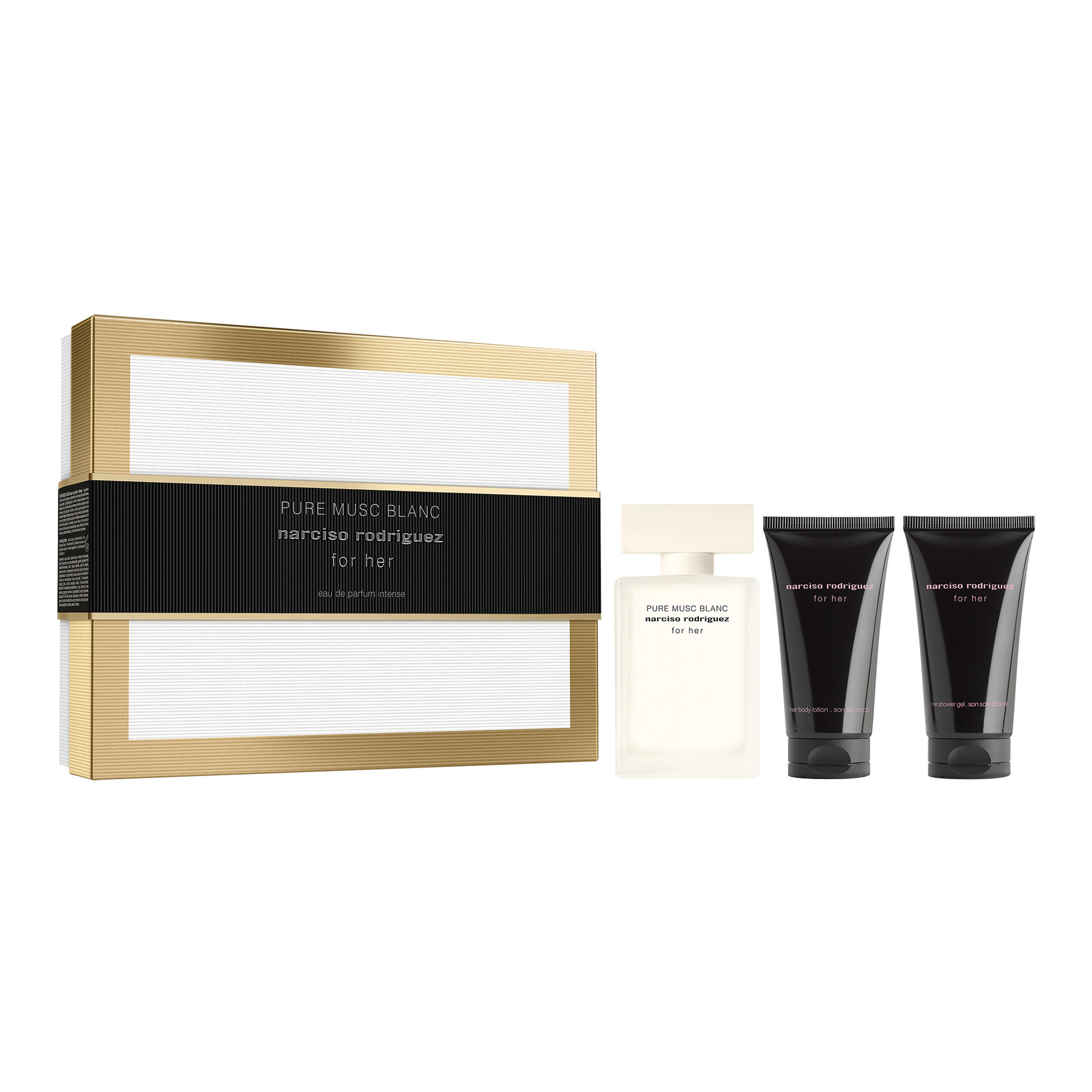 Narciso Rodriguez For Her Pure Musc Blanc EDPI Christmas Set (EDPI 50ml + Body Lotion 50ml + Shower Gel 50ml)